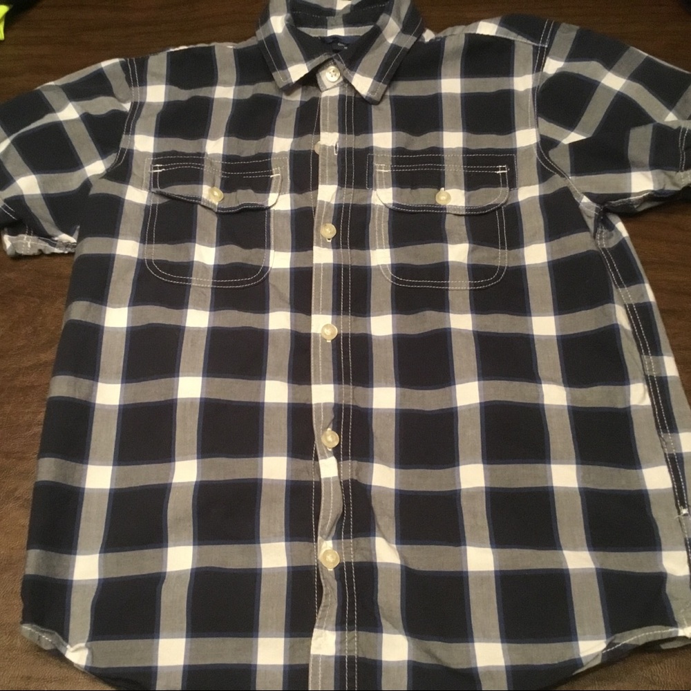 GAP Navy ss oxford button down Sz 8 like new